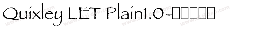Quixley LET Plain1.0字体转换